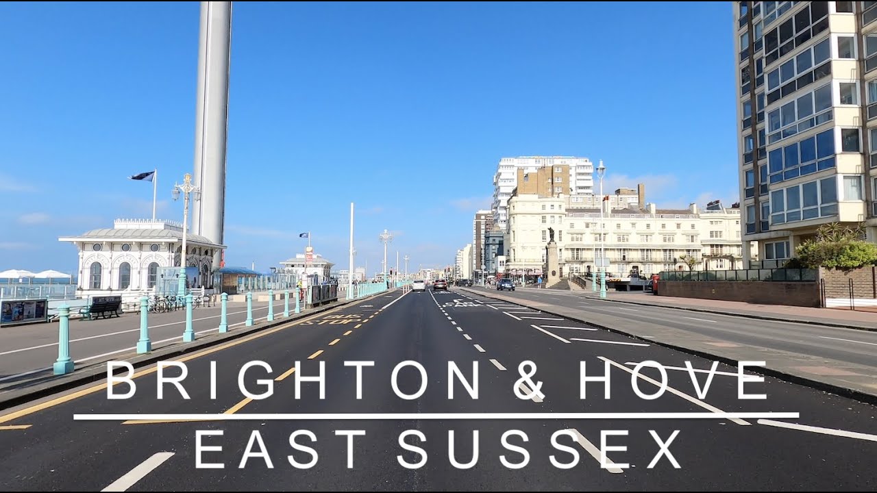 4K Brighton & Hove (East Sussex, UK) Car Drive