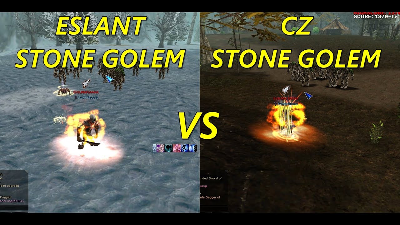 Knight Online Eslant Stone Golem VS CZ Stone Golem Güncel 2024 | Felis