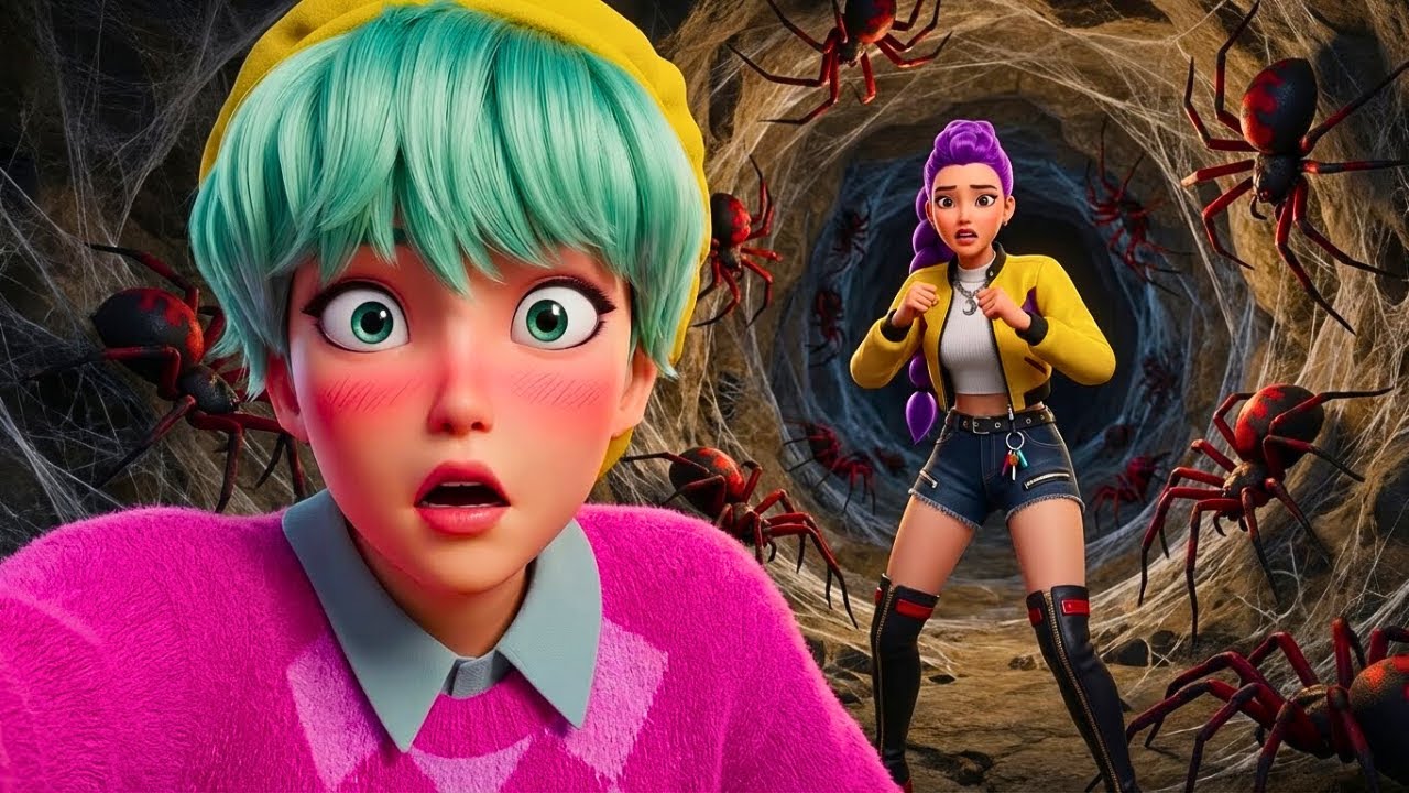 SOS! Save HuntriX from the Amazon Giant Spider Web Trap | K-Pop Demon Hunters