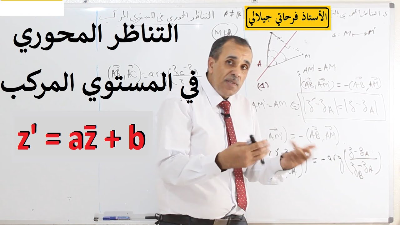 التناظر المحوري 1 في المستوي المركب