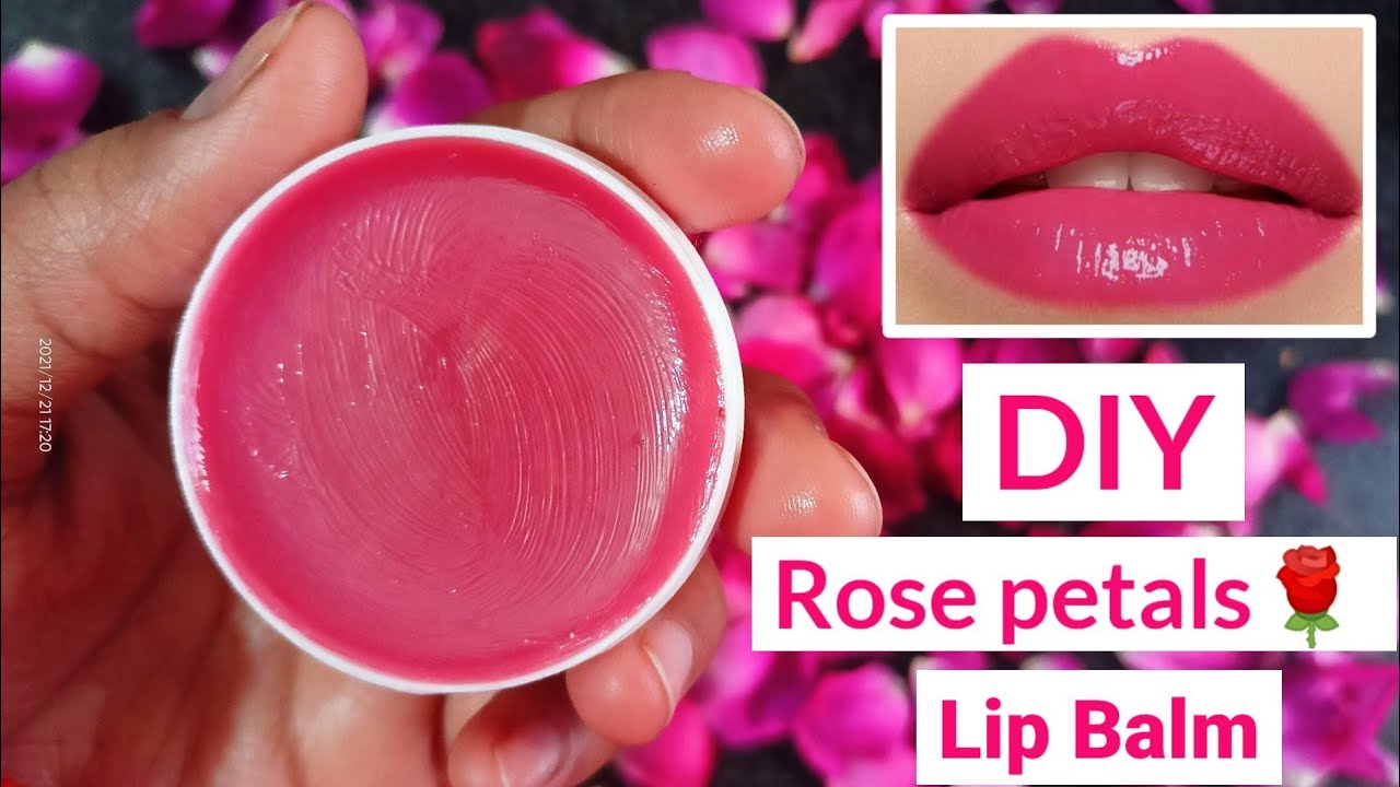 Make lipbalm with only 1 Ingredient | Rose lipbalm with coconut oil | Rose petals lip balm| Lipbalm.