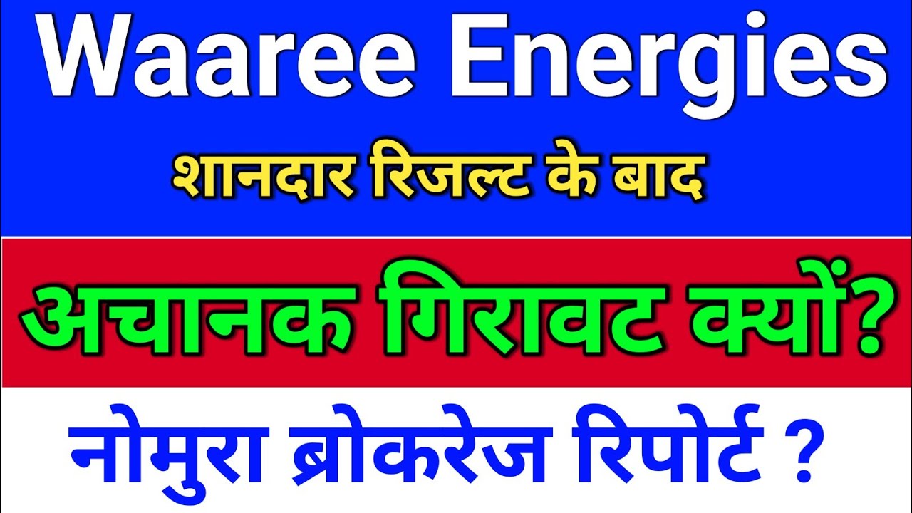 waaree energies. अचानक गिरावट क्यों? waaree energies share latest news,