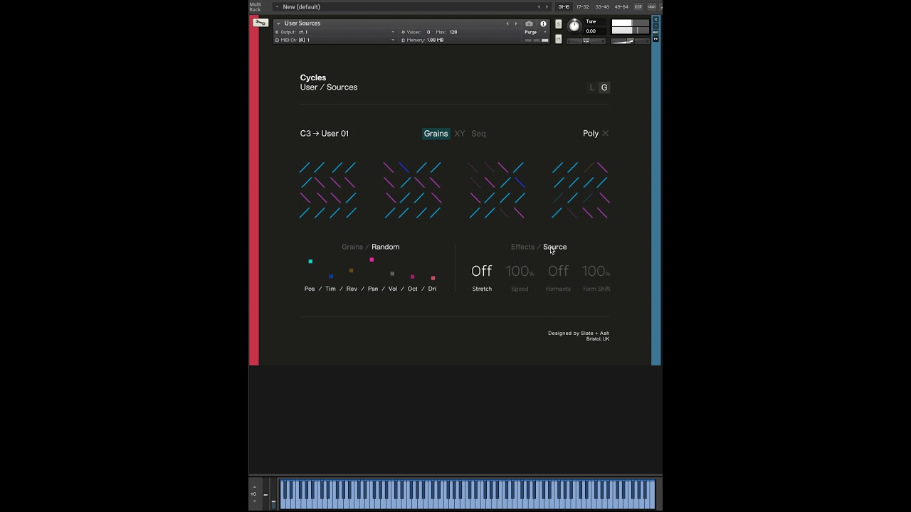 Cycles Granular Synth Quick Demonstration