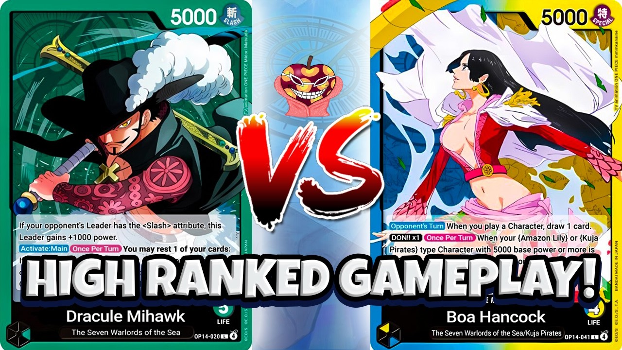 [EBO3] HIGH RANKED GAMEPLAY! G Mihawk vs BY Boa ONE PIECE CARD GAME!