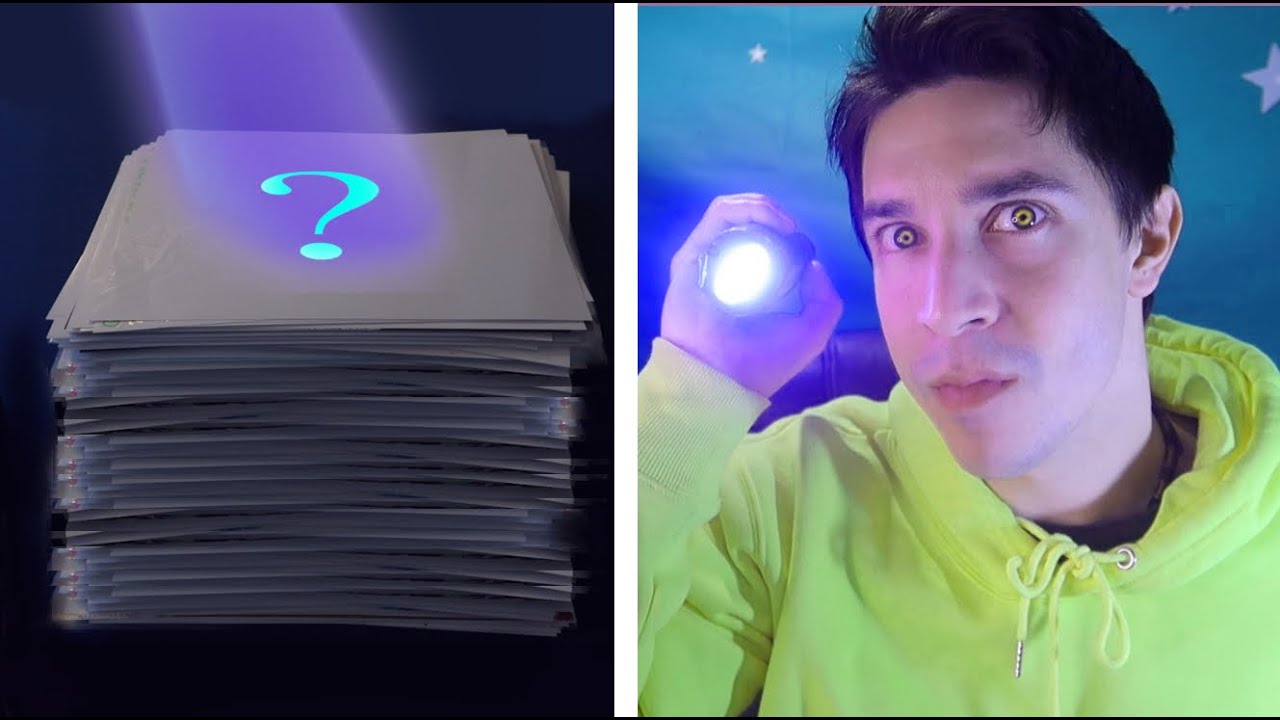 Vos Incroyables dessins INVISIBLES.. sous ma lampe Ultraviolette !