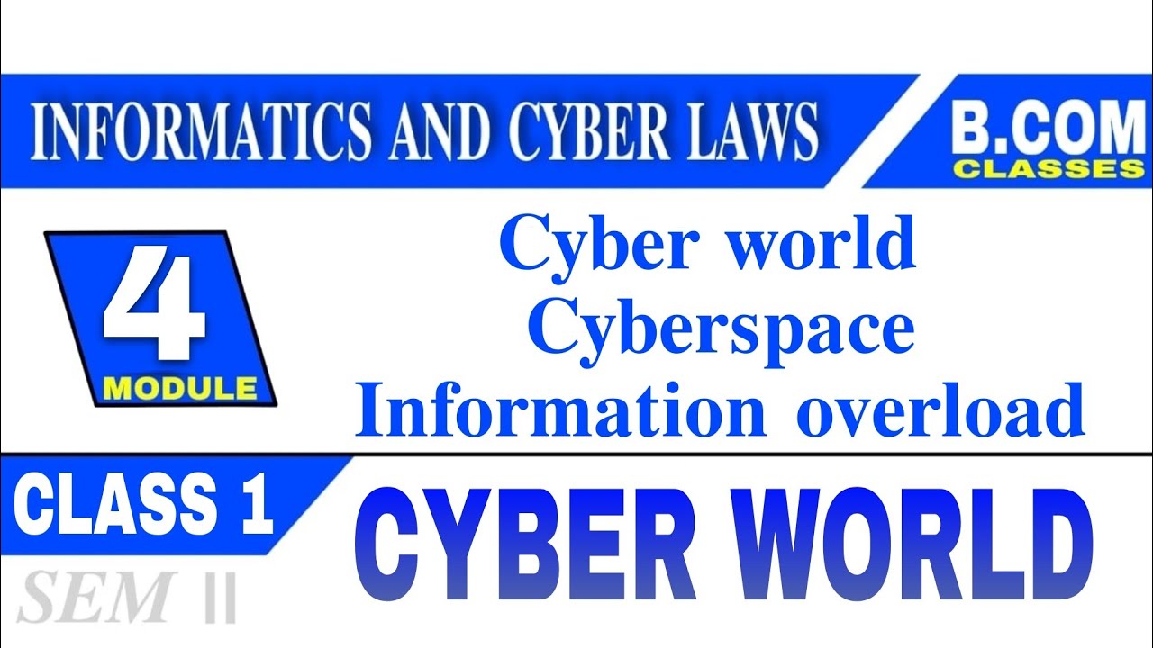 Informatics &Cyber Law|Cyber World|Cyberspace|Information overload