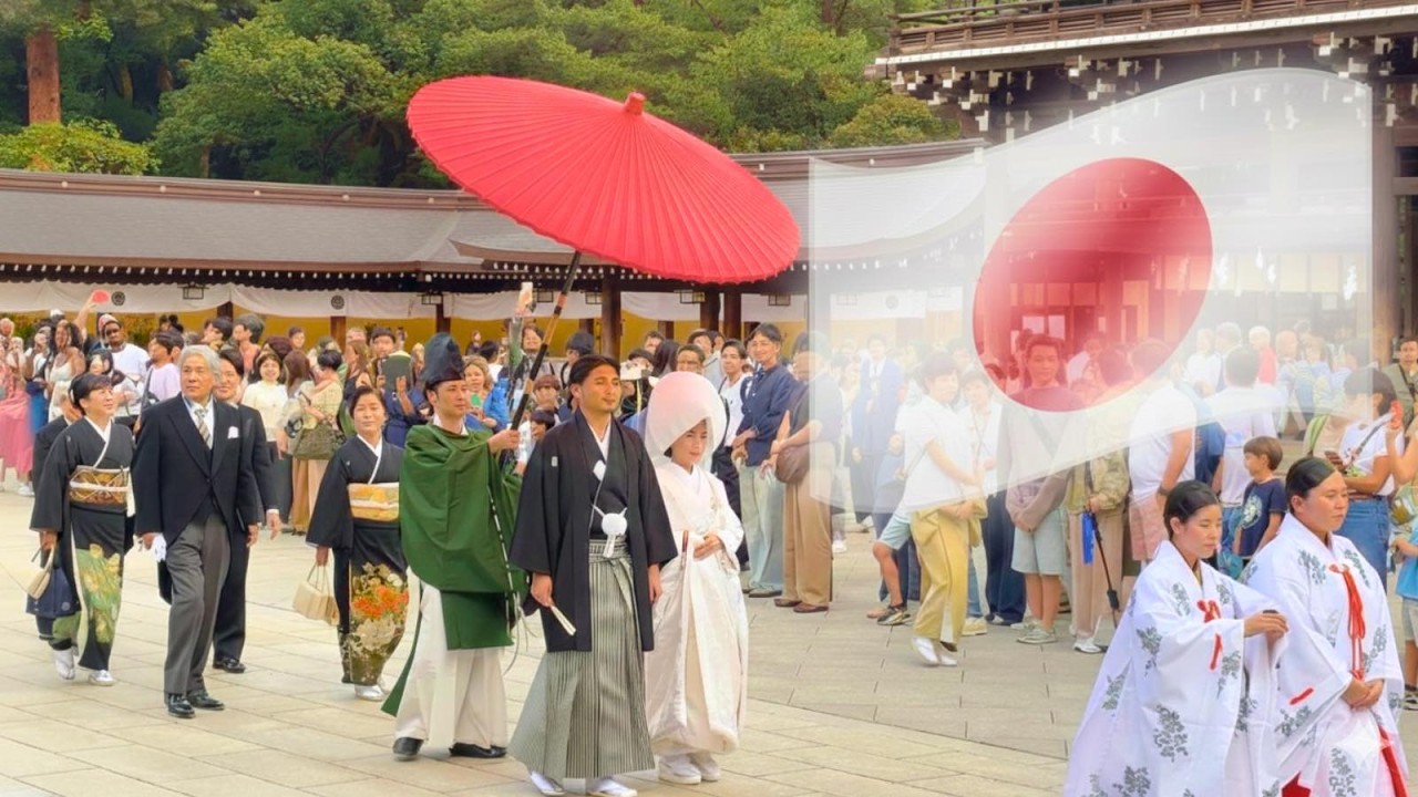 「こんな結婚式見たことない」外国人観光客が絶句した日本の伝統、日本の神前式が美しすぎる&hellip;！涙腺崩壊の厳かな結婚式、神様の前で誓う！格式高い神社の結婚式に密着