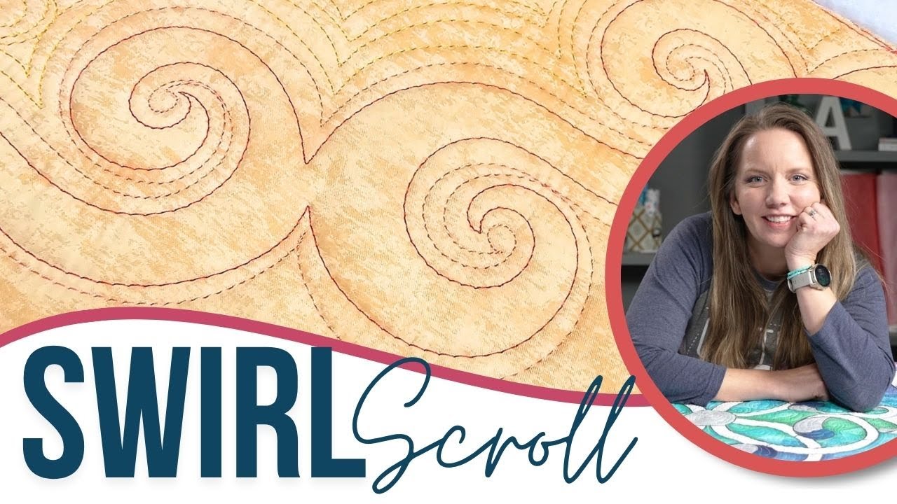 Machine Quilting the Swirl Scroll Design - Mastering Swirls FMQ Challenge with Angela Walters