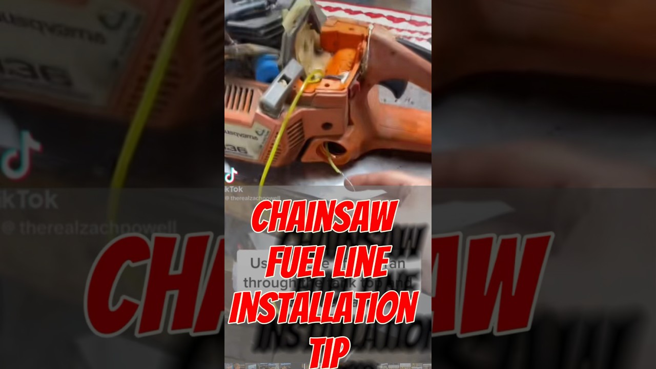 Chainsaw fuel line tip to keep from fighting it. 