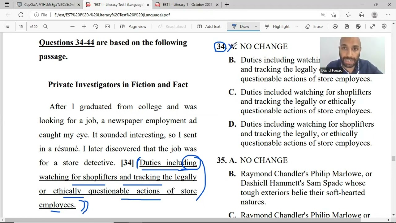 sentence or fragment EST ACT SAT