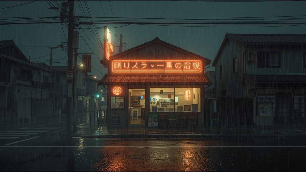 Japanese Ramen Shop lofi 🍥Peaceful Late Night Ambience