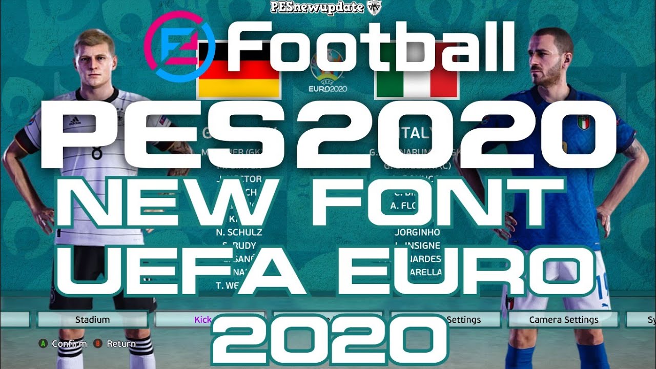PES 2020 UEFA EURO 2020 Font by SiuMing