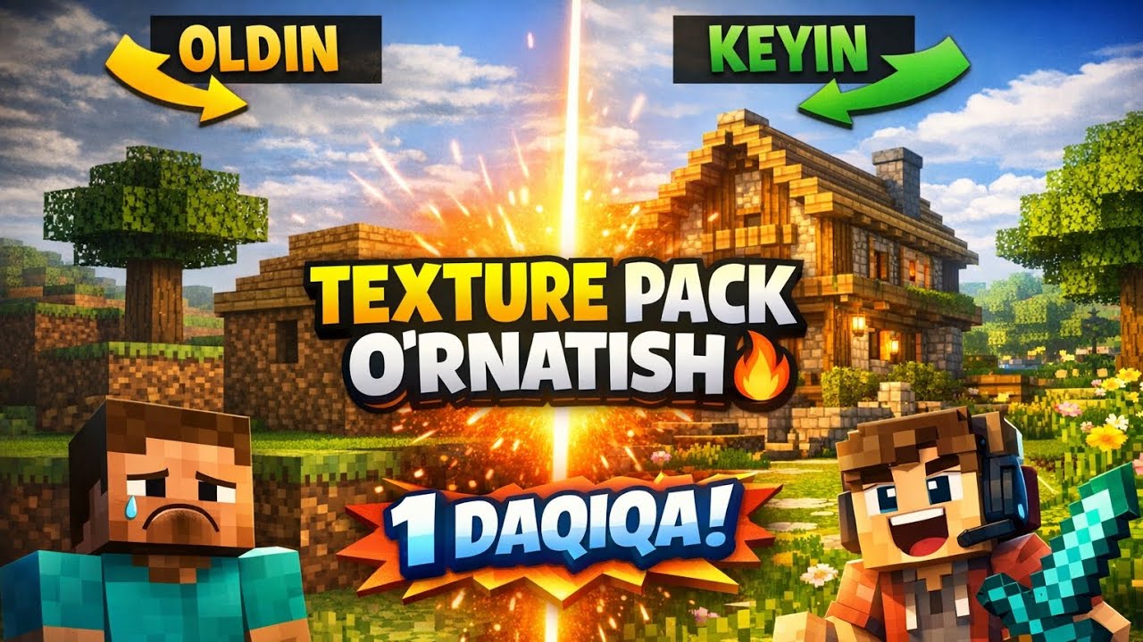 OLDIN ➜ KEYINTEXTURE PACK ONATISH 🔥1 DAQIQA!