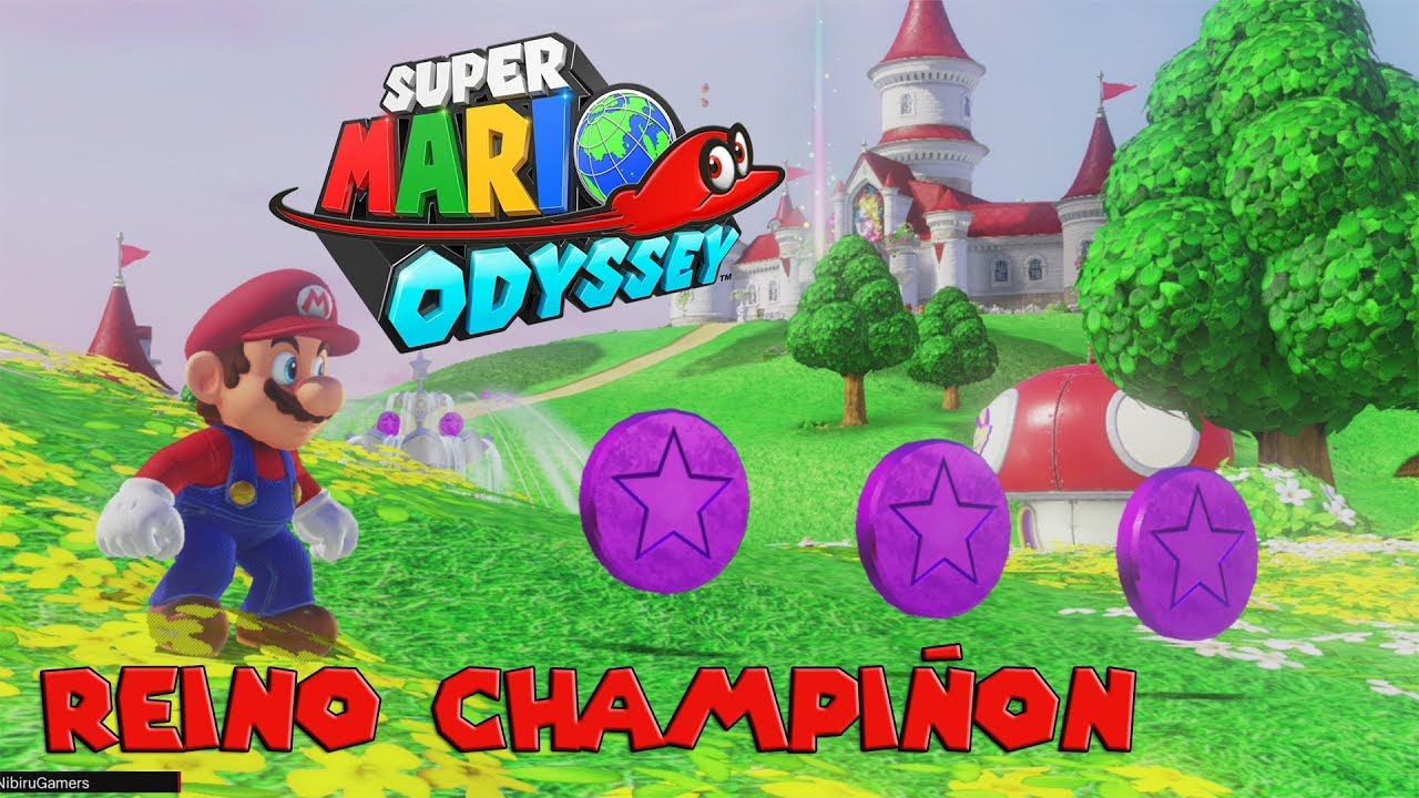 Las 100 MONEDAS MORADAS del REINO CHAMPI&Ntilde;&Oacute;N - Super Mario Odyssey