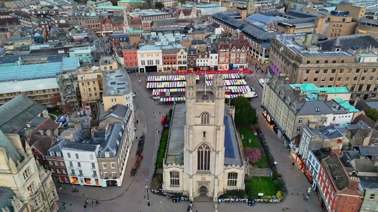 Cambridge UK - Aerial drone footage