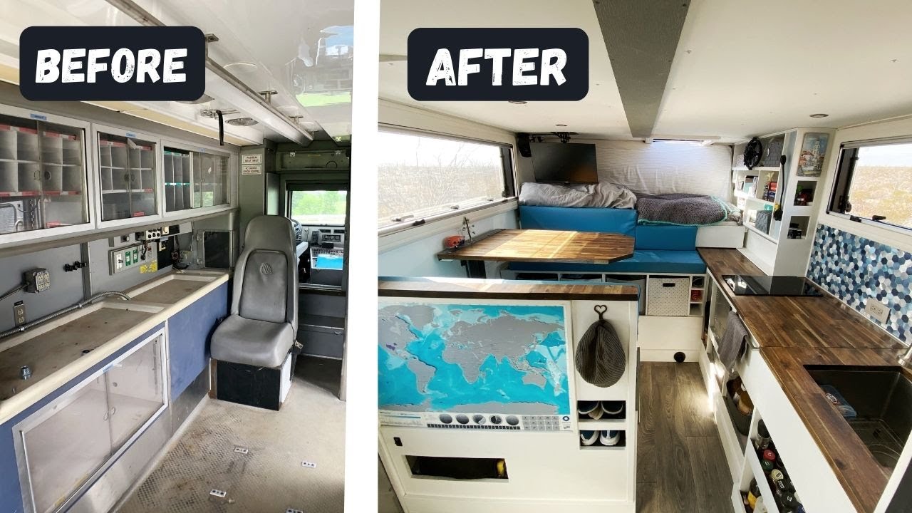 CAMPER BUILD TIME LAPSE | Ambulance Expedition Vehicle