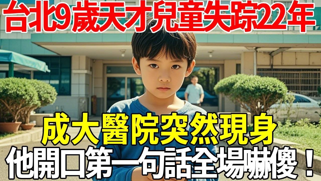 台北9歲天才兒童失踪22年,成大醫院突然現身,他開口第一句話，全場嚇傻！#蝴蝶飛飛 #民間故事 #奇聞趣事 #古代小說#懸疑#老年情感