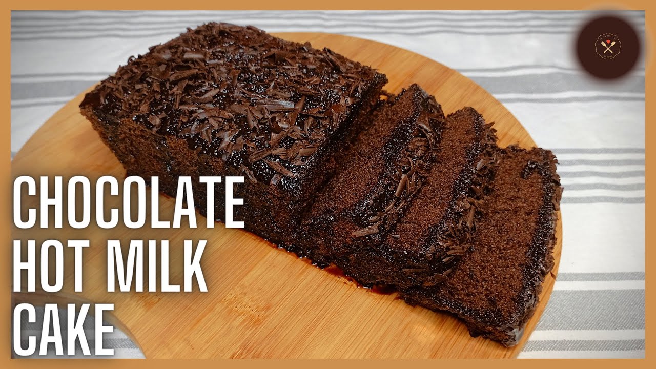 Hot Milk Chocolate Cake with simple Chocolate Ganache | Super Spongy Chocolate Hot Milk Cake Recipe