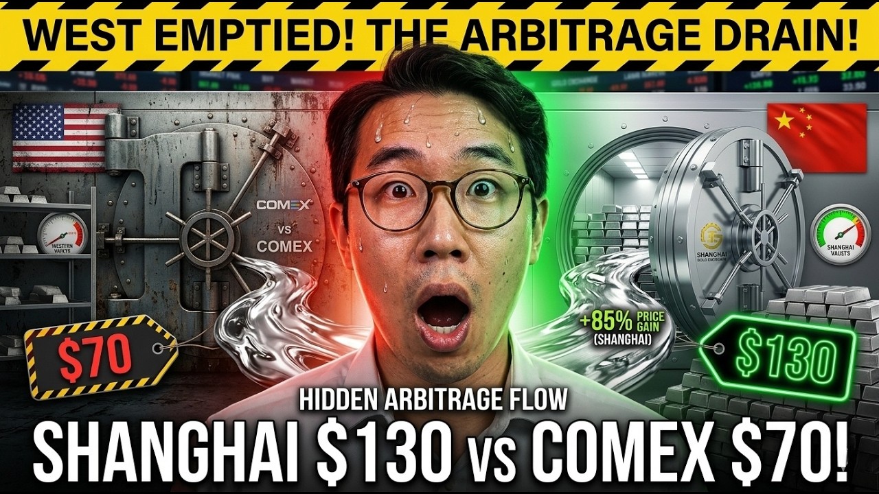 COMEX $70 против Шанхайской биржи $130: Скрытый арбитраж истощает западные хранилища серебра!