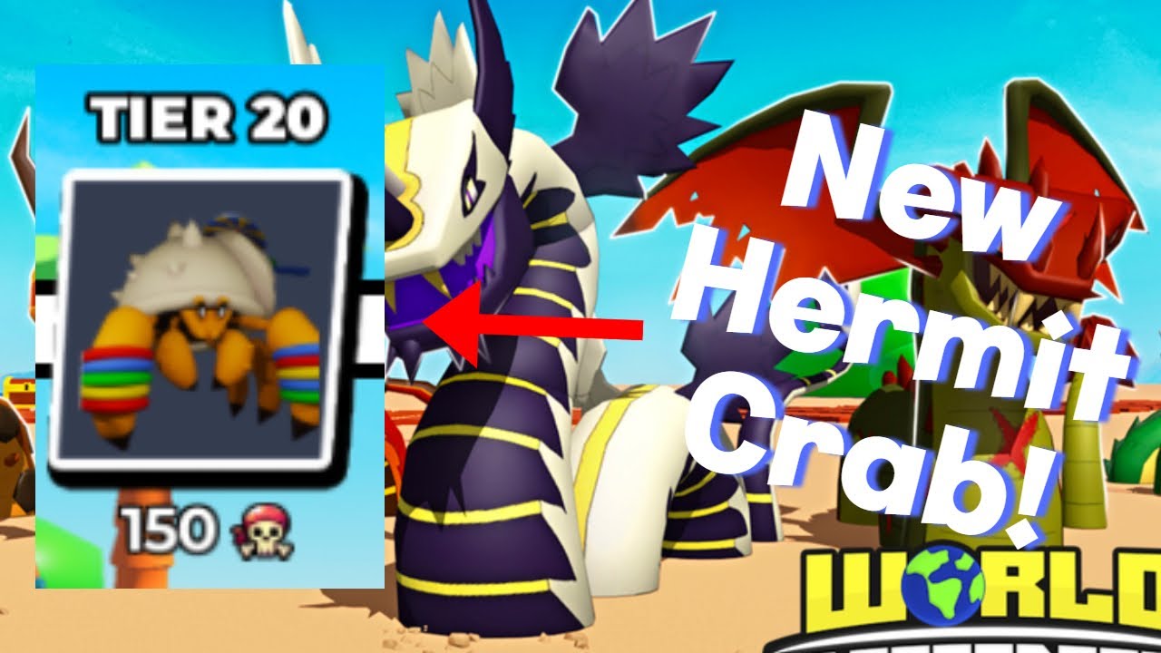 The New Hermit Crab is So Goofy! Roblox World Defenders TD Tier 20 Season Pass