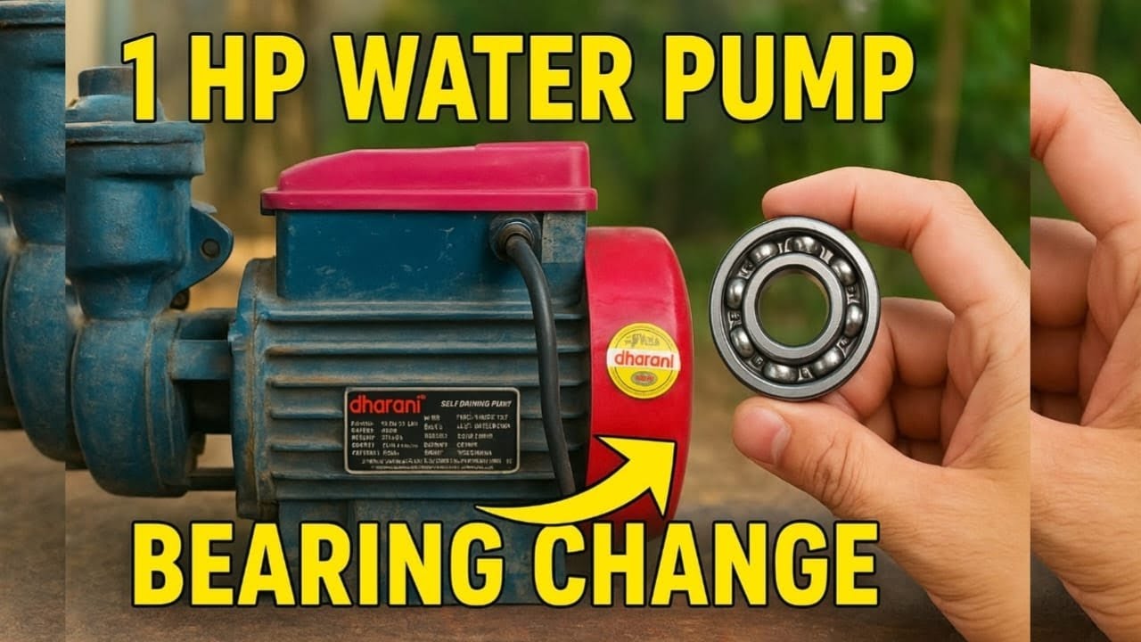1 HP Water Pump Motor Bearing Change  Kaise karna Padta Hai Full Video #videos #motor#bearing