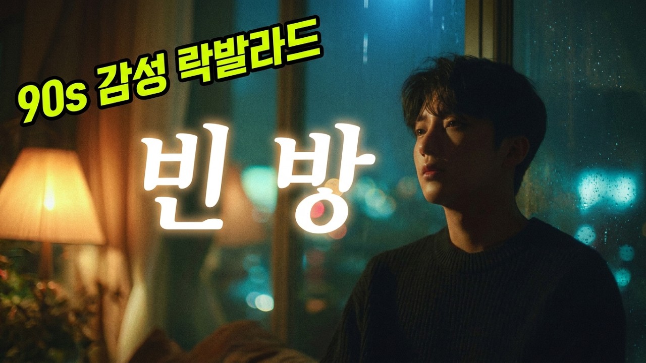 불 꺼진 방, 혼자 남은 밤의 독백 🌑 | 90년대 락발라드 감성 | 빈 방 (Empty Room)