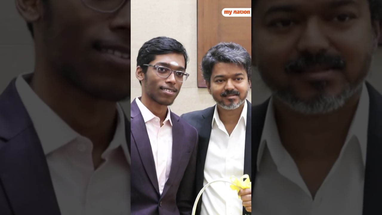 CM Vijay Plays Chess With Grandmaster , ₹50 Lakh Reward For Chess Champion #shorts