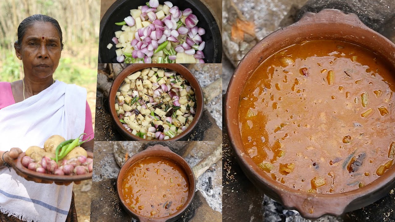 തേങ്ങ വറുത്തരച്ച ഉരുളകിഴങ്ങ് കറി | Potato Theeyal | Kerala Style Potato Recipe