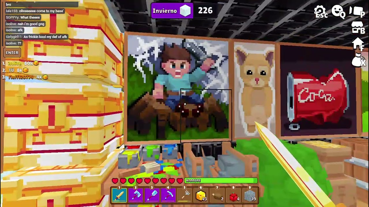Jugando Survival y Oneblok en Minefun.io especial 190 suscriptores