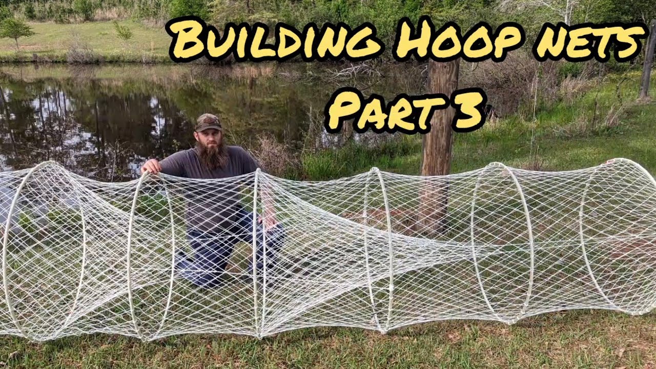 Flathead CATFISH Hoop Net !!! (How to Build a HOOP NET with Factory Netting: Part 3)