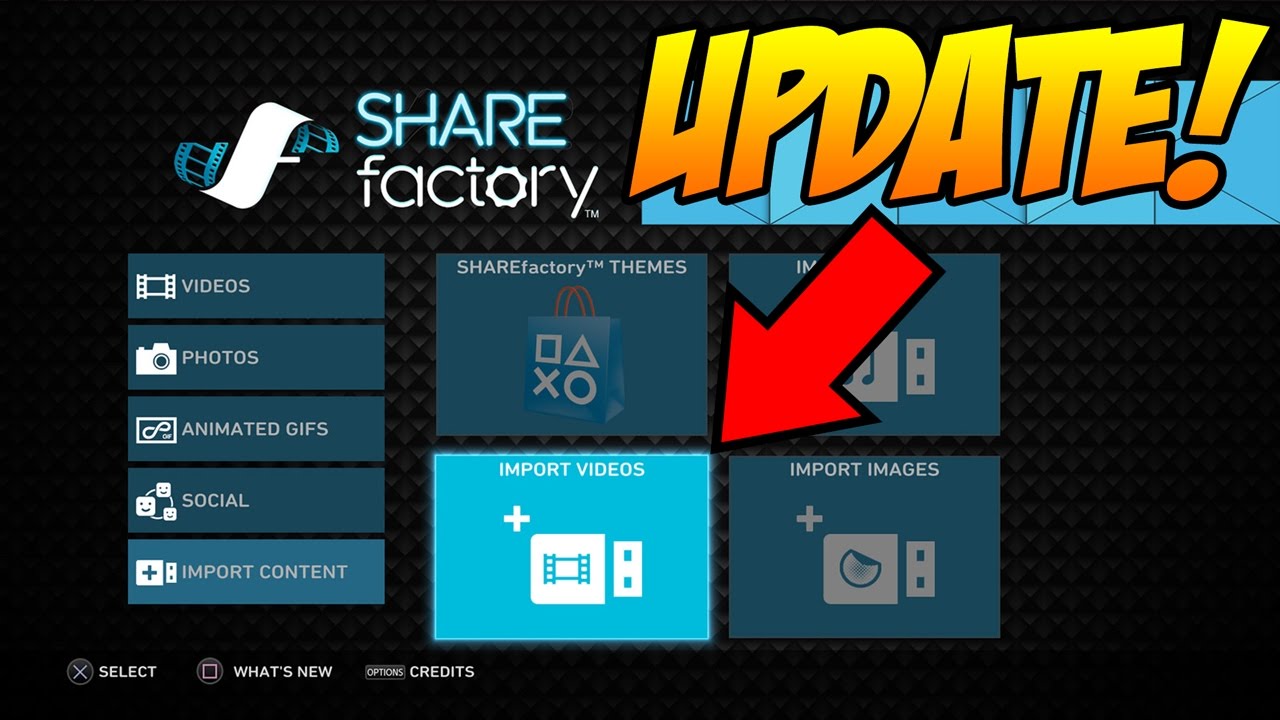 Playstation 4 Sharefactory Update 2.50 Information (IMPORT YOUR OWN VIDEOS AND PICTURES + MORE!)