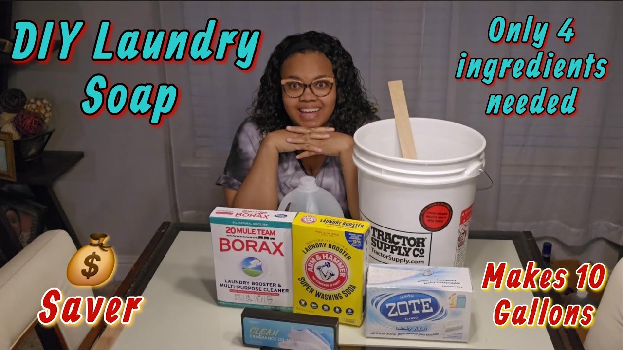 Money Saving DIY Liquid Laundry Soap | Makes 10 Gallons | Only 4 Ingredients Needed | Natural & Safe