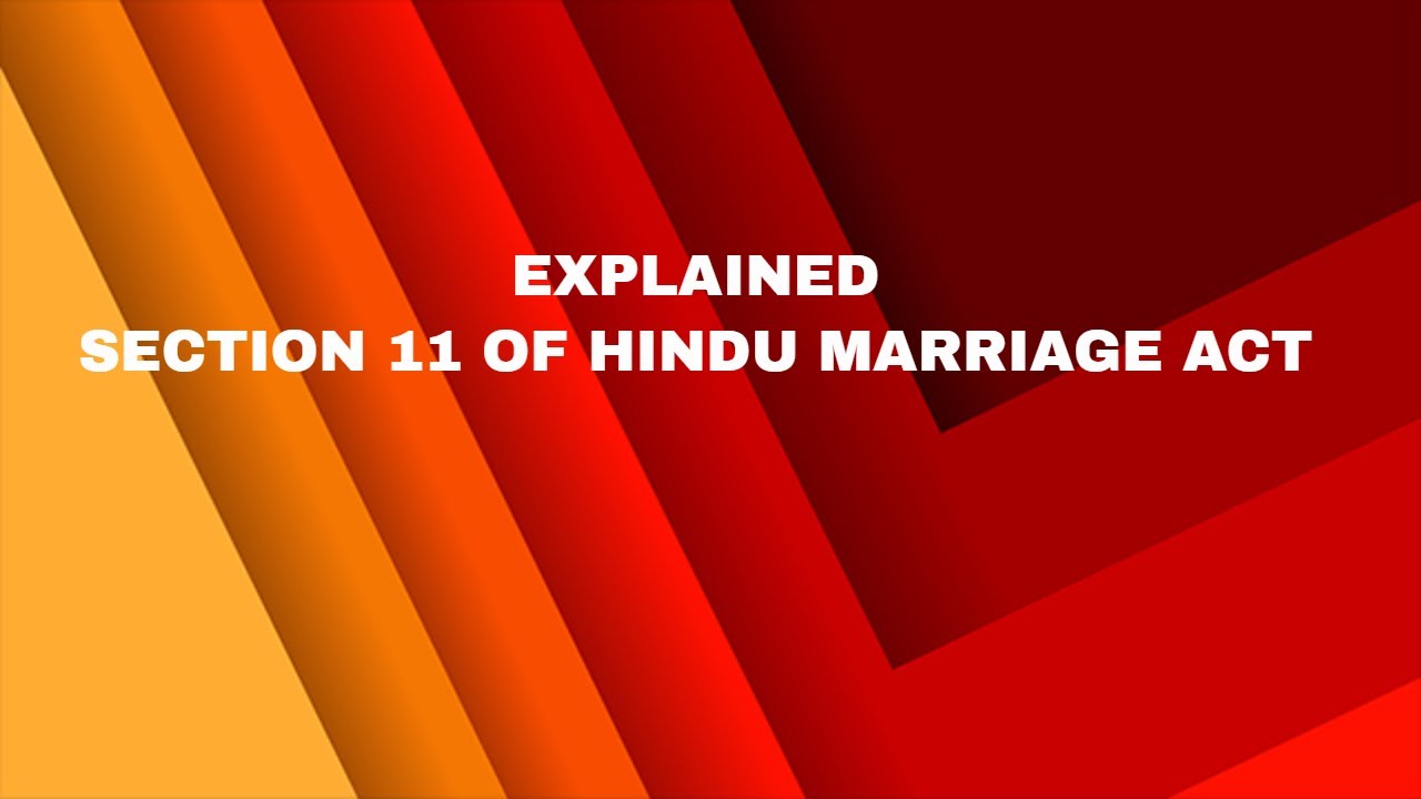 Explained section 11 hindu marriage act  #judicialseparation #legalprocedure #maritalissues #section