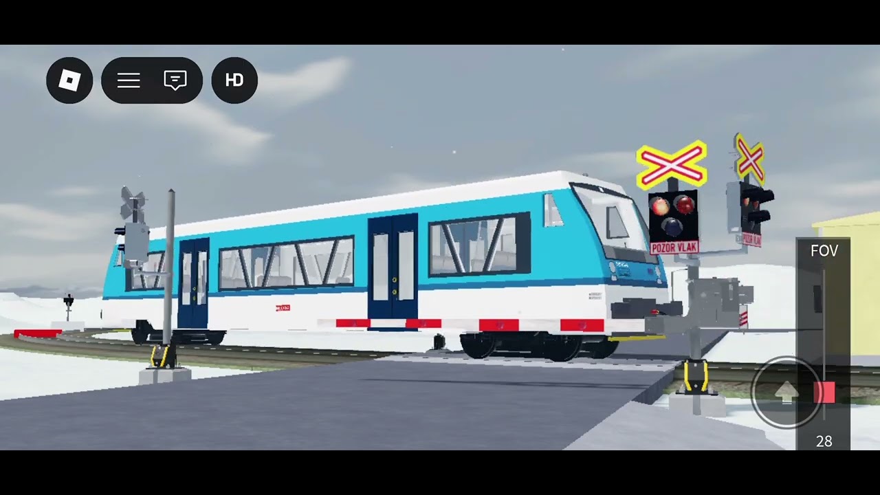 Robloxový železniční přejezd Kamenčany nad Potokem (AŽD 71)