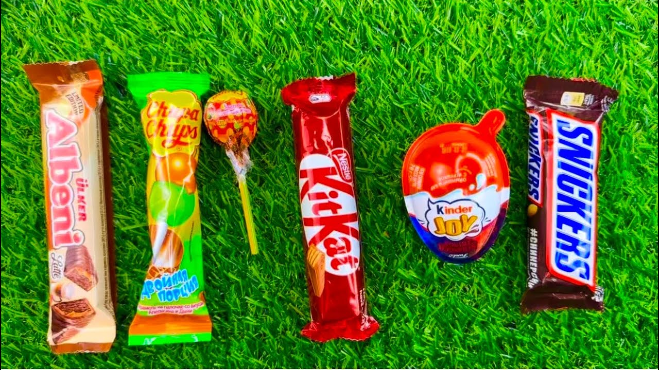 ASMR Most Popular Candys / some lots of colorful rainbow lollipop candy / unpacking chocolate eat