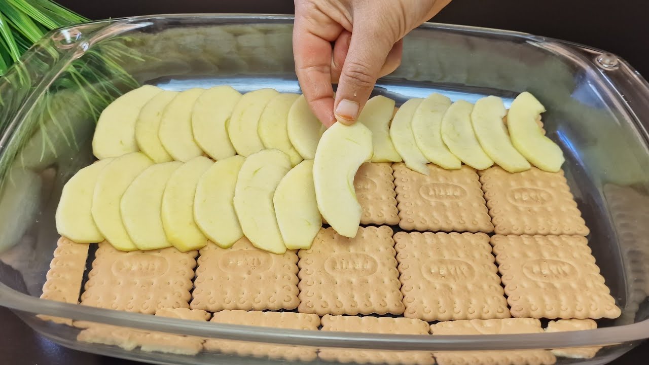 возьмите яблоки и печенье ‼️ и приготовьте этот вкусный рецепт быстро и легко!