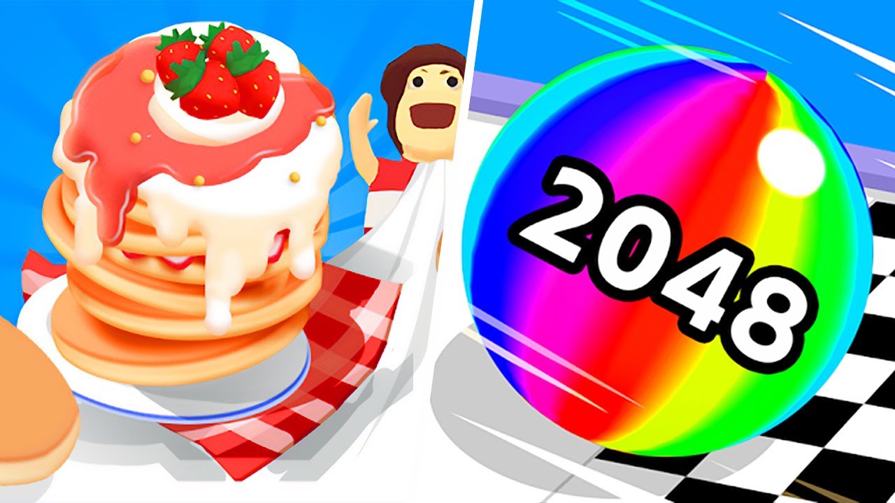 2048 Ball Run | Pancake Run - All Level Gameplay Android,iOS - BIG NEW APK UPDATE