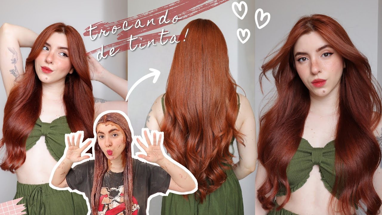 MUDEI DE TINTA! | Cortando o Cabelo e Trocando o tom de ruivo: Ruivo Nude, Ruivo Natural 