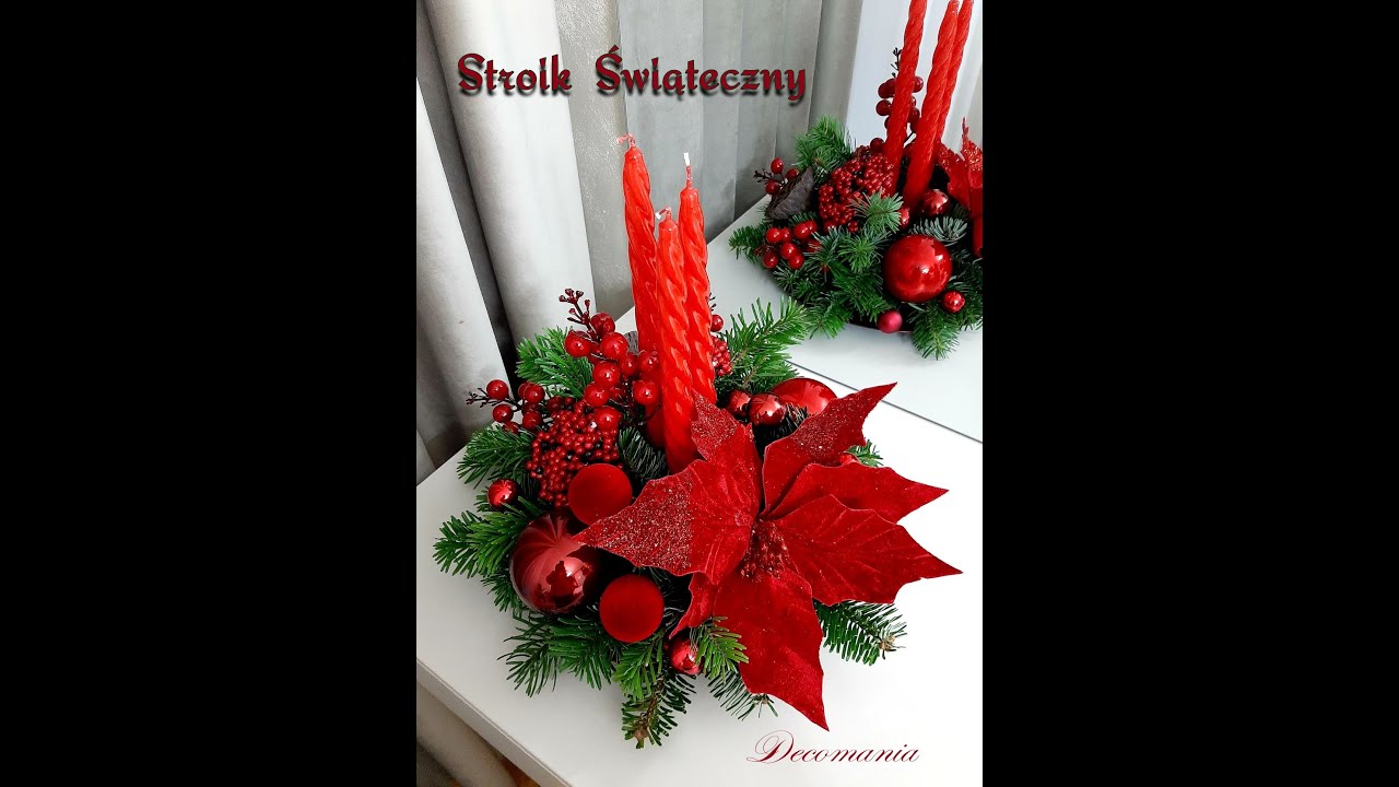 Jak zrobić stroik na Boże Narodzenie// Gwiazda Betlejemska// DIY// Christmas