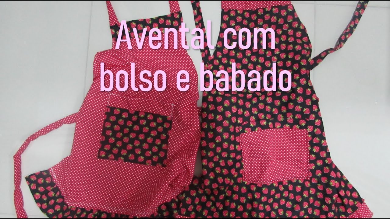 Aprenda a fazer um avental com bolso e babado - PAP Ateliê Chocomelon Aula 014