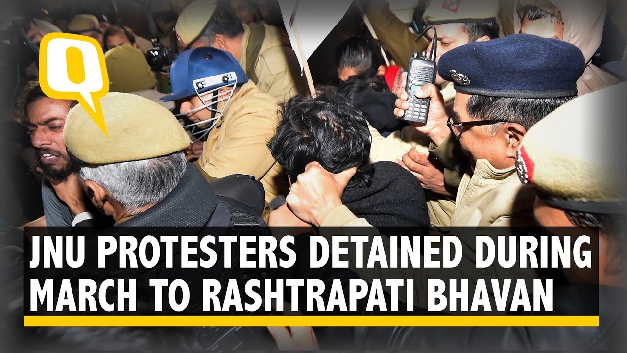 LIVE: JNU Protesters Detained By Delhi Police During March Towards Rashtrapati Bhavan