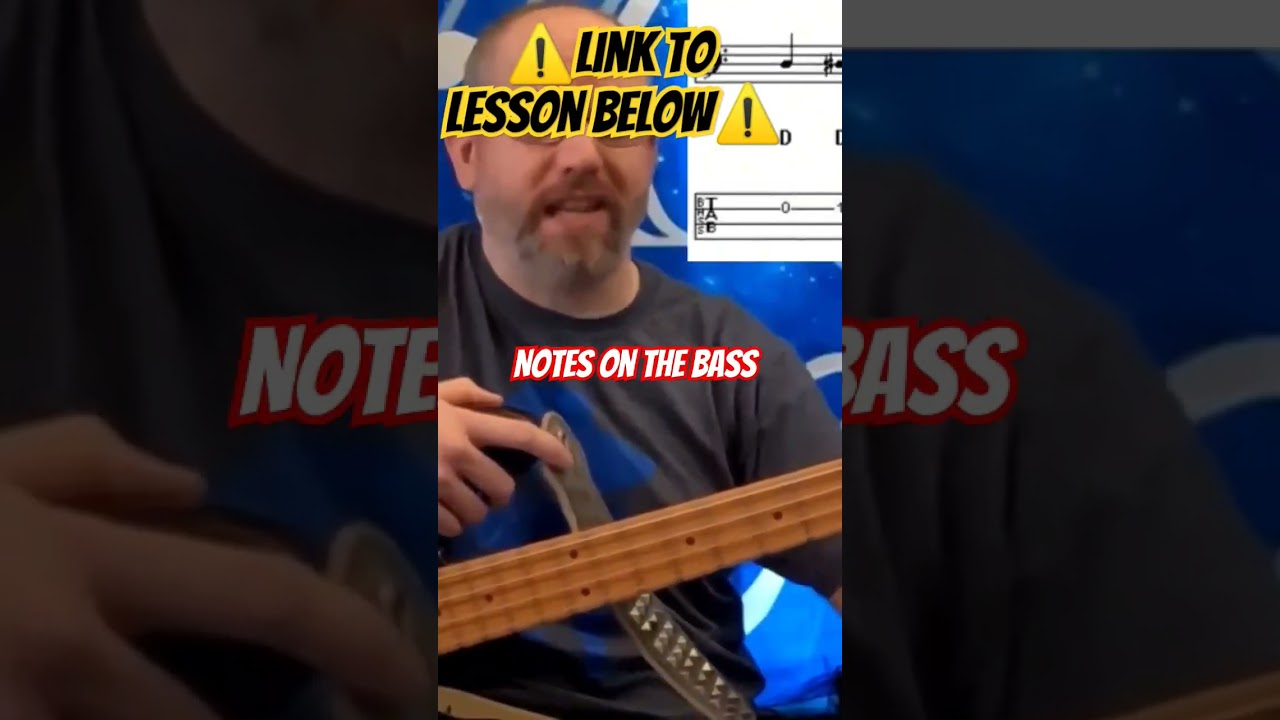 Learn the Bass Notes!! #bassguitarlessons #beginnerguitarlesson #basslessons #bassclef #cliffburton