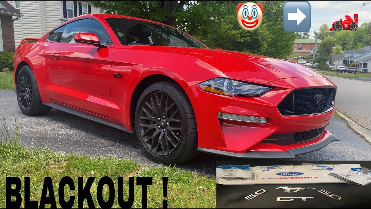Blacking out 2019 Mustang GT !