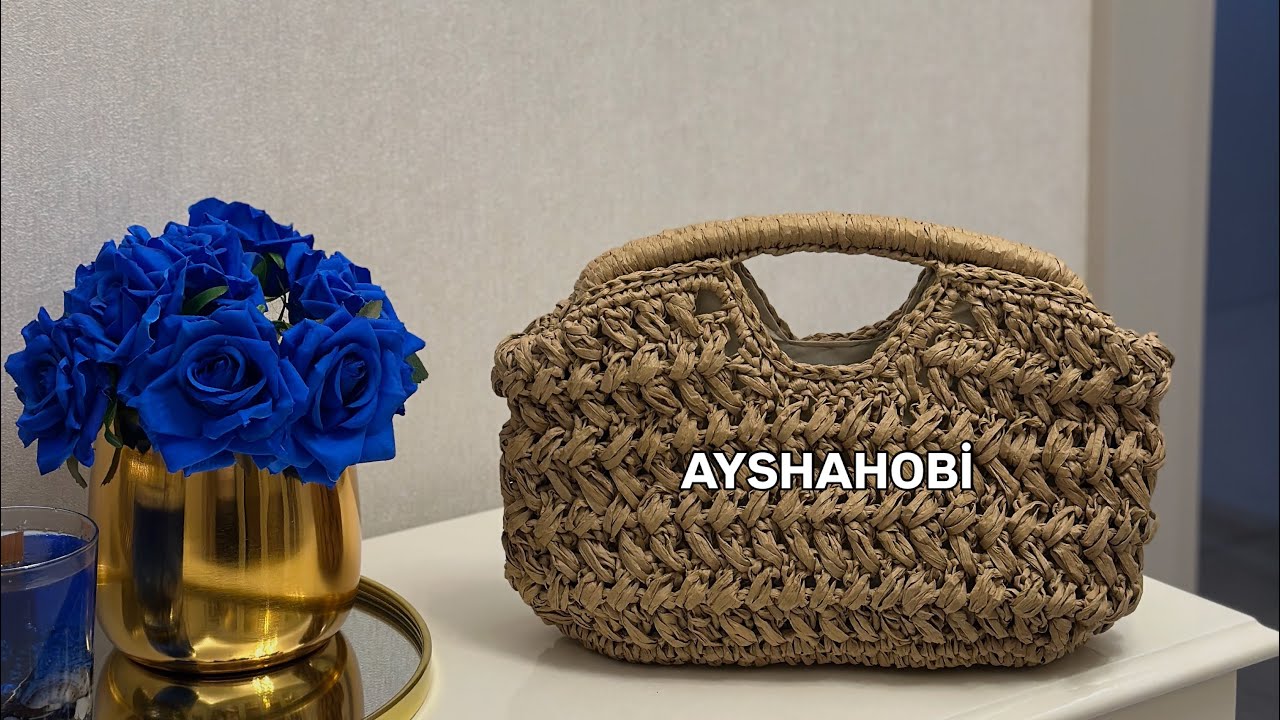 M🌸NGO  MODEL BURSLU &Ccedil;ANTA &Ouml;R&Uuml;YORUZ #kağıtip&ccedil;anta #crochet 