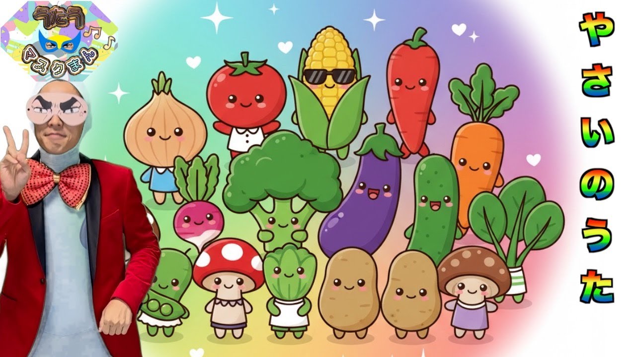 やさいのうた　完成　やさいたちが楽しくおどるよ