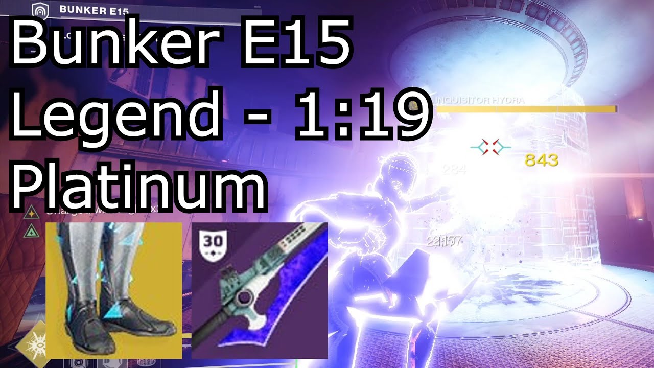 Bunker E15 Legend - 1:19 Platinum Speedrun - Season of the Lost