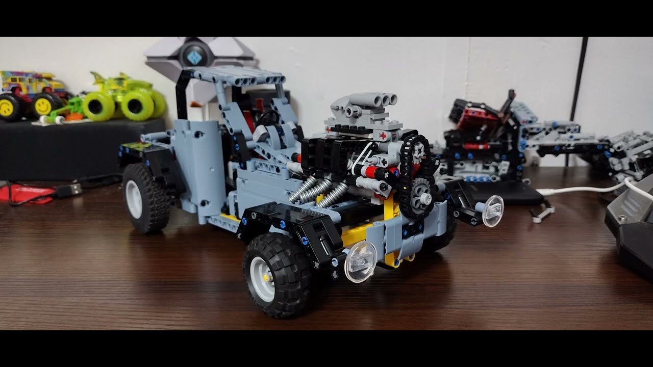 Lego RC Dragster Tractor (powered by buwizz 2.0 with rc4wd tires)