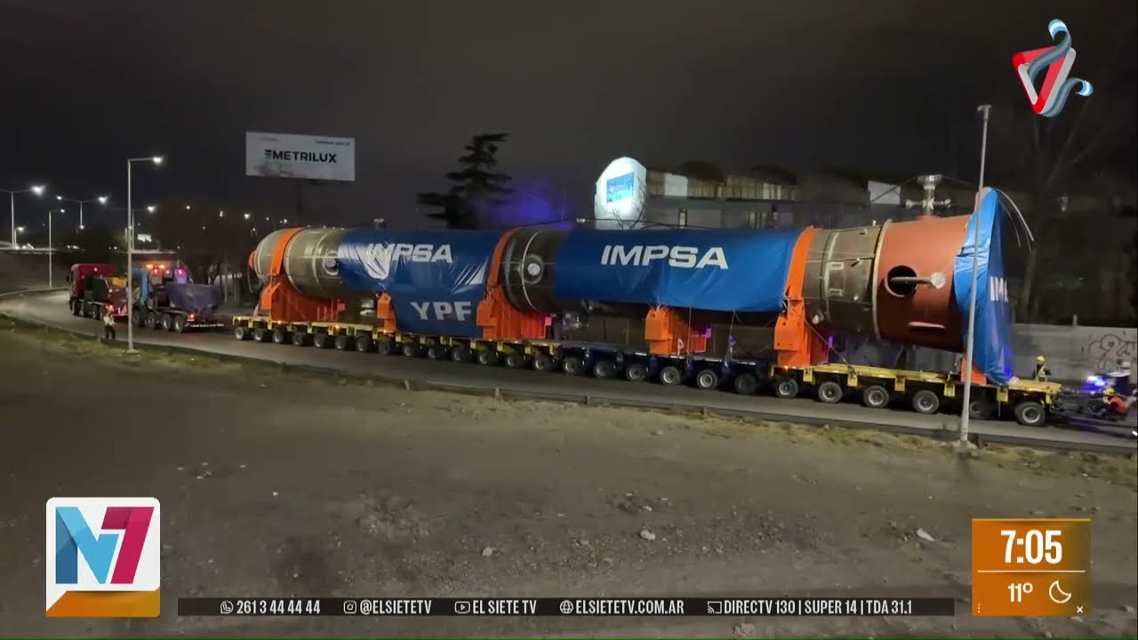Trasladan el REACTOR de IMPSA a la destilería de YPF