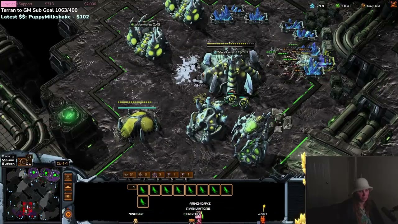 StarCraft 2: Nina (Z) vs (Z) 【Map: White Rabbit】