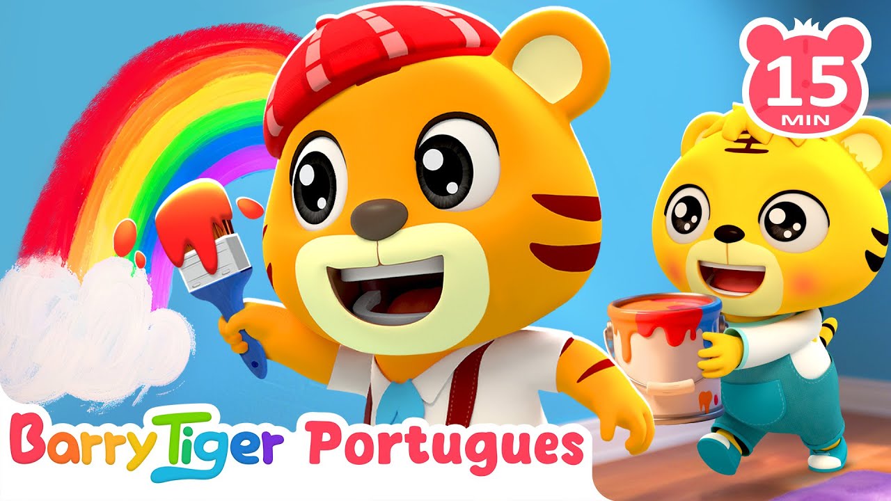 As Cores do Arco-Íris 🌈 | Aprendendo as Cores | Canções Infantis | BarryTiger